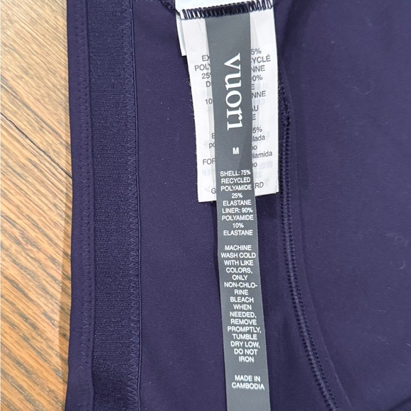 Vuori AllTheFeels Jet Navy Blue Sports Bra - Picture 7 of 8